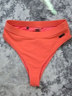 Gymshark Coral High Rise Ribbed Bikini Bottom